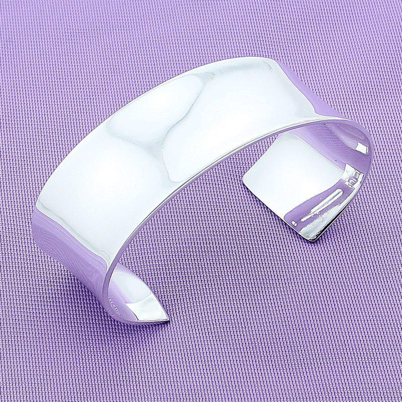 Korean Style Silver-Plated Smooth Fashion Bracelet YB003 белый