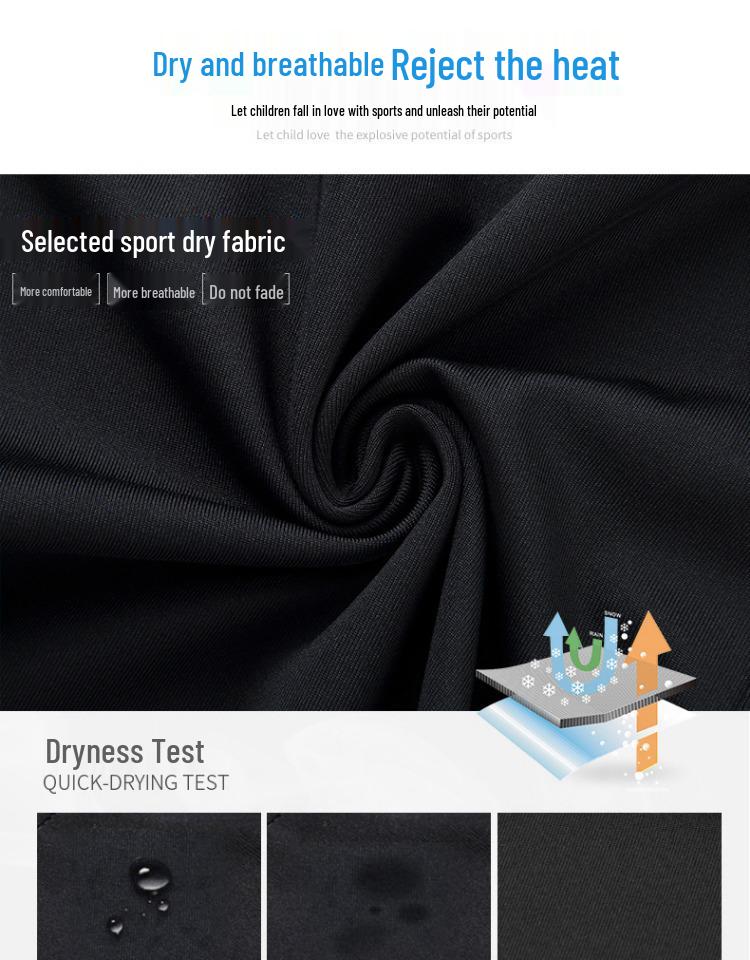 Boys' Quick-Dry Running Tights & Fitness Base Layer Set for Autumn/Winter