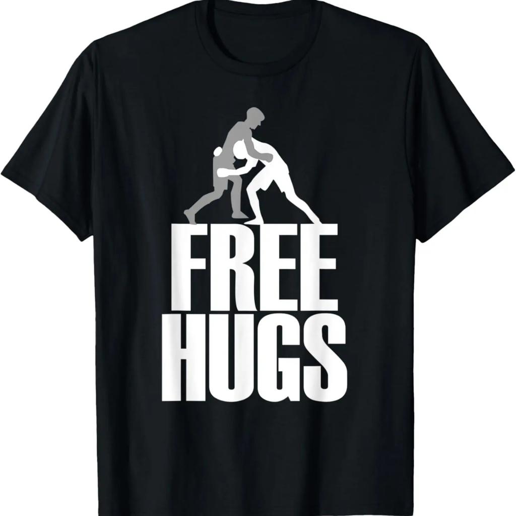 Free Hugs Wrestling Wrestle T-Shirt Funny