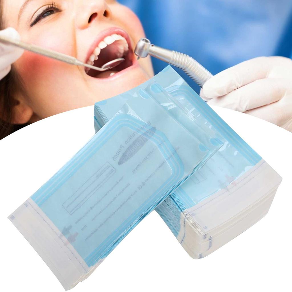 200pcs   Box Self Sealing Cleaning Pouch Storage Bag for Dental Materials Tool (83 x 160mm)