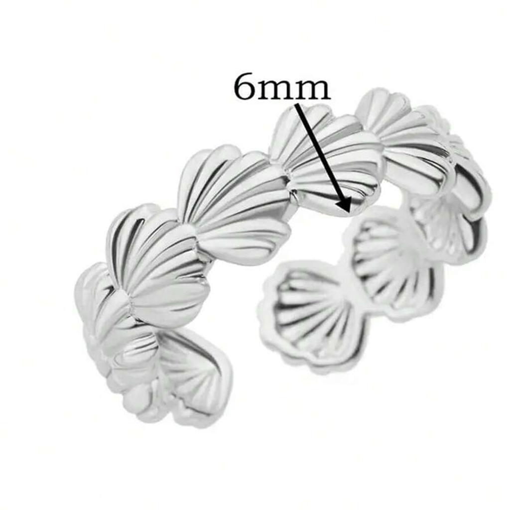 Obega Creative Shell Open Ring For Women Gold Silver Color Simple Design Unique Holiday Summer Jewelry Friend Lover Finger Ring
