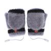 Beheizte Fingerhandschuhe, Fäustlinge, USB, doppelseitig, wärmer, Laptop-Handschuhe für den Winter