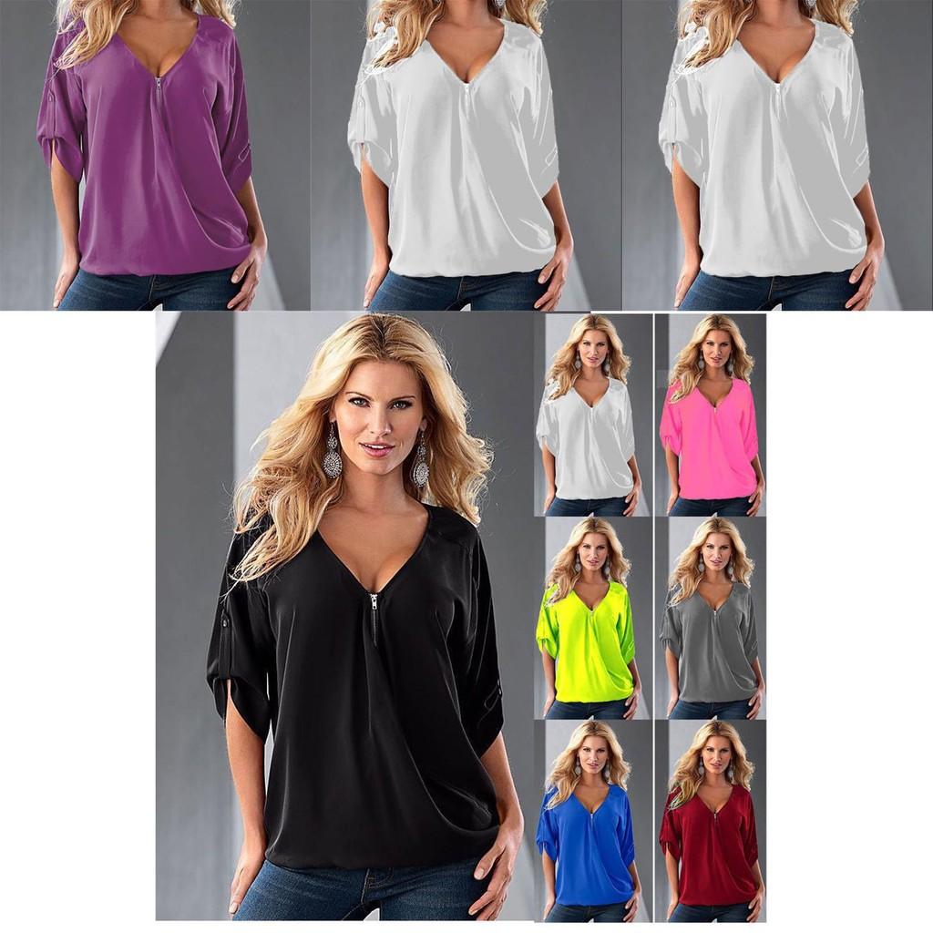 Relaxed Fit Polyester Long Sleeve Vneck Shirt For Women With Spliced Pattern Perfect For Spring