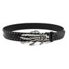 Adjustable Black Rivet Belt Wide Skeleton Claw Belt Fashion Skull Waistband  Waist Seal