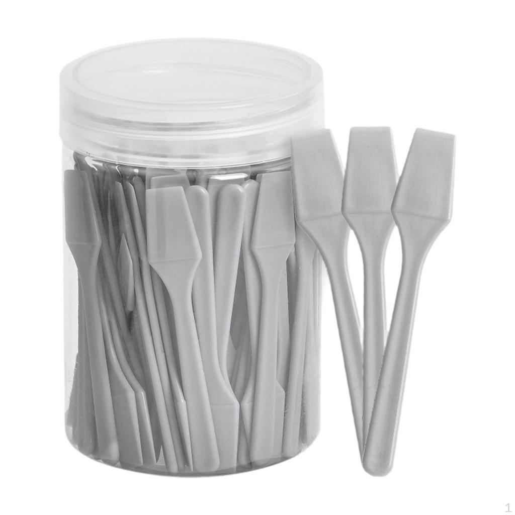 100 Pieces Makeup Spatulas Foundation Mixing Tool Cosmetic Spade Reusable Easy Clean