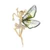 European-American Retro Dragonfly & Bee Rhinestone Brooch Pin