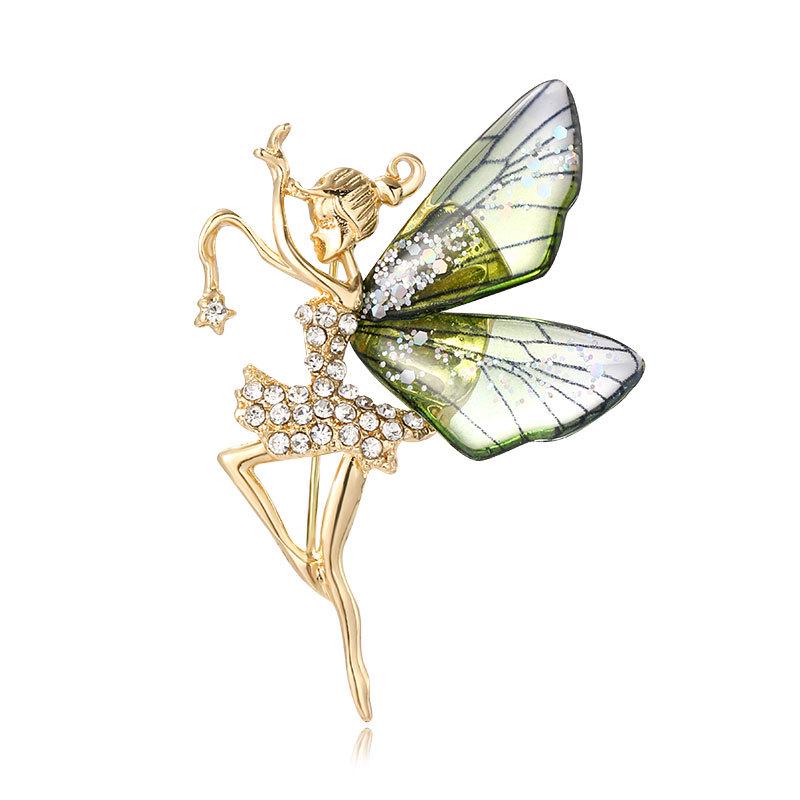 European-American Retro Dragonfly & Bee Rhinestone Brooch Pin