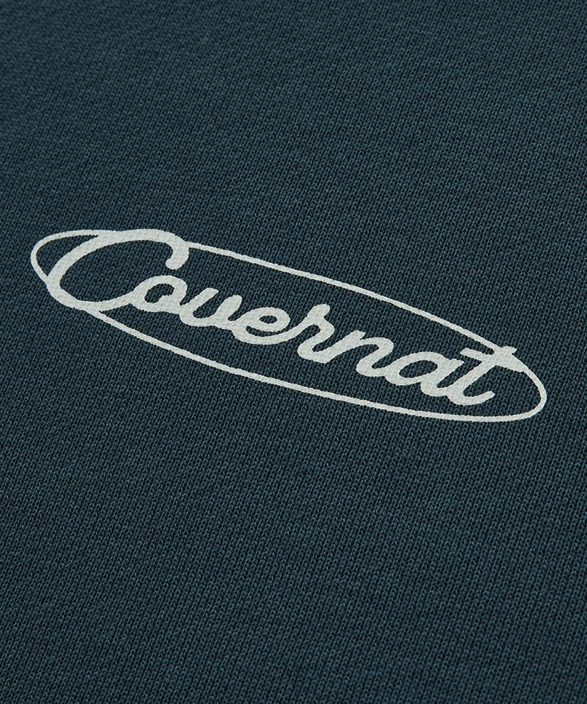 COVERNAT Collared Half-Zip Sweatshirt Dark Blue