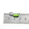 6 sztuk/zestaw Winter Ice jig Fishing Lure 1.8cm 2.3g Mini metalowy ołowiany haczyk na główkę przynęty Jigging