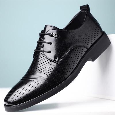 2026 Sommer Business Formal Hohl Große Größe Spitze Zehen Leder Schuhe