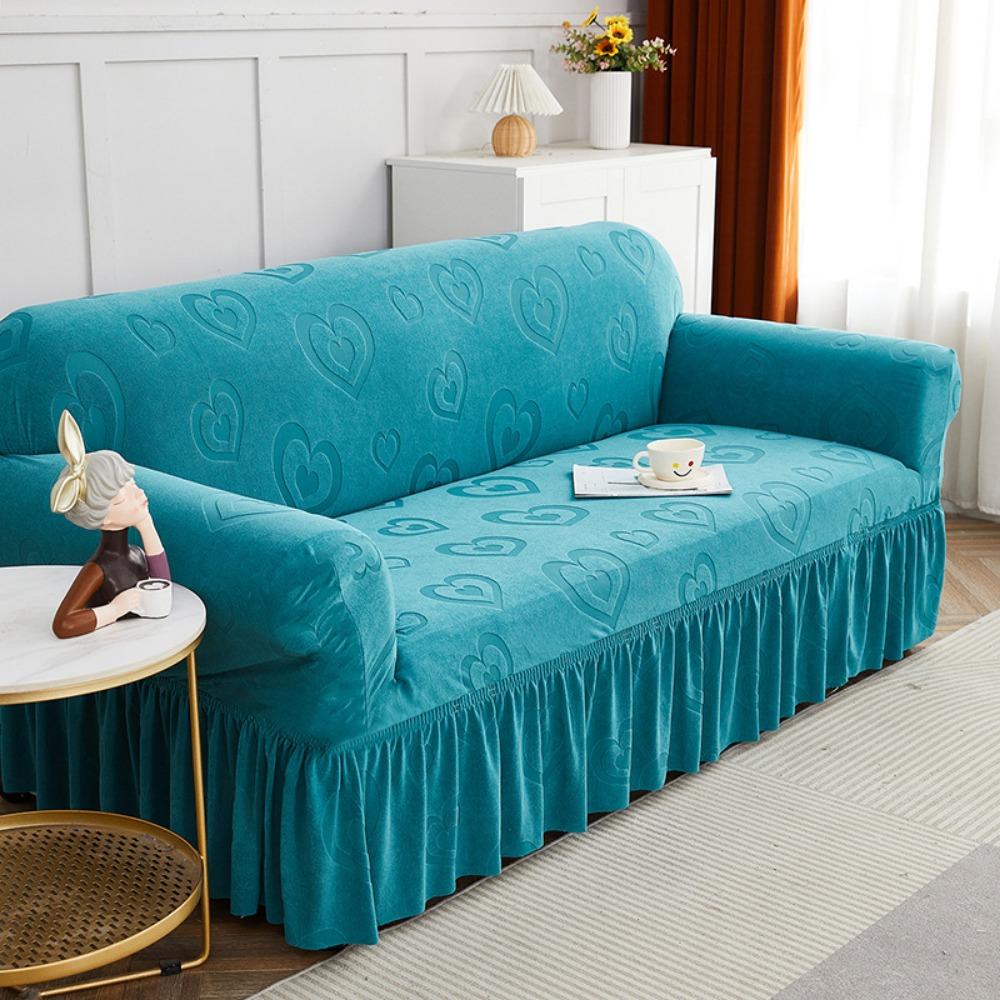 Thickened Skirt Jacquard Sofa Cover Full Coverage Universal Slip Proof Dustproof Sofa Cushion Cover