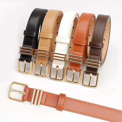 New Trend Belt Women'S Simple Casual Faux Leather Pin Buckle Women'S Belt, Wind Decorated Jeans Belt