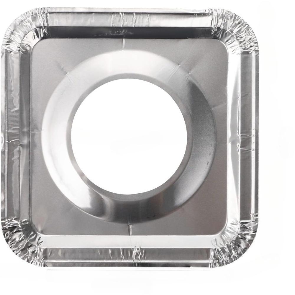 

20 Pack Aluminum Foil Stove Covers Gas Stove Protectors Disposable Gas Stove Liners 8.5 Inch Square for Keeping Gas Stove Clean