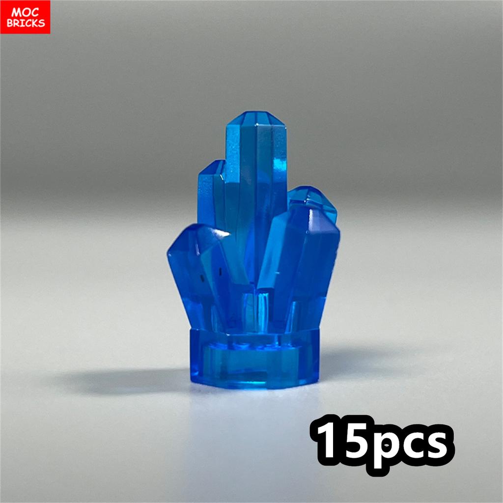 MOC Bricks Stone Gem Paint Ore Rock 1x1 Crystal 5 Point 29377 30385 28623 Educational Building Blocks