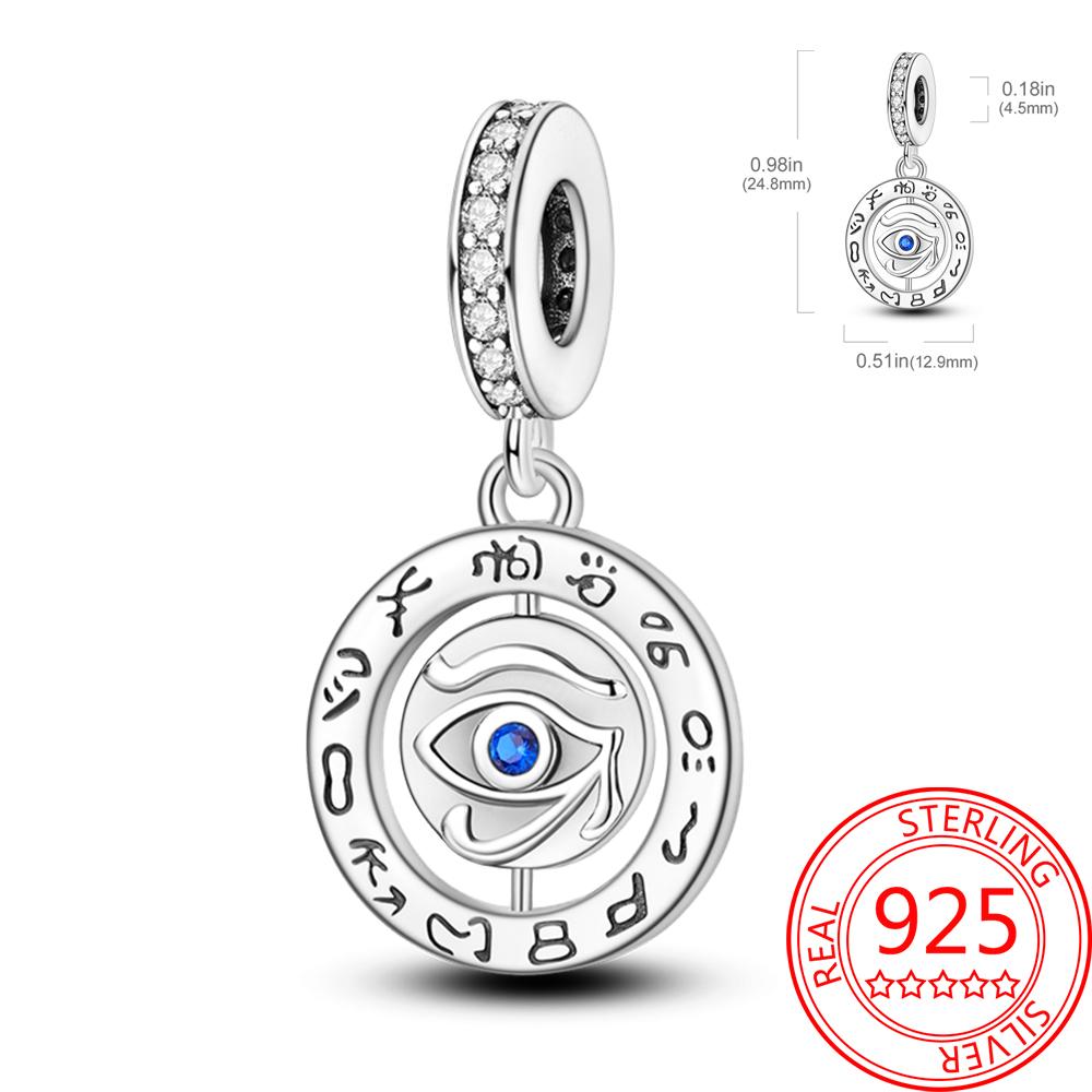 Mysterious Copper Love Evil Eyes Celtic Knot Palm Pendant Beads Safety Clip Fit Brand Bracelet Premium Gift Diy