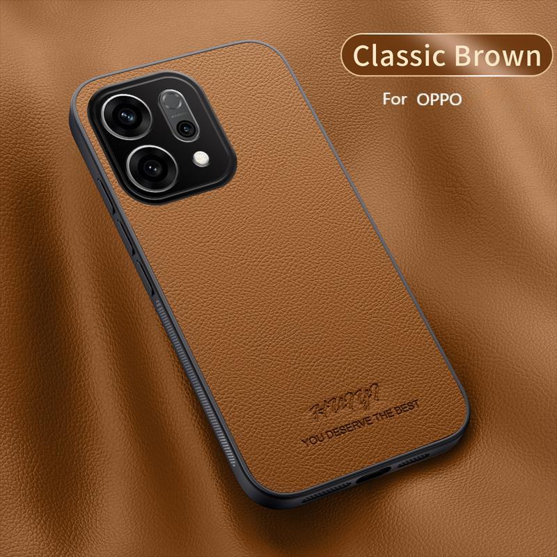Leather Case for Oppo Reno14 Pro 5G Car Magnetic Holder Wireless Charging Silicone Hard Phone Cover OppoReno14Pro PKZ110 PLA110