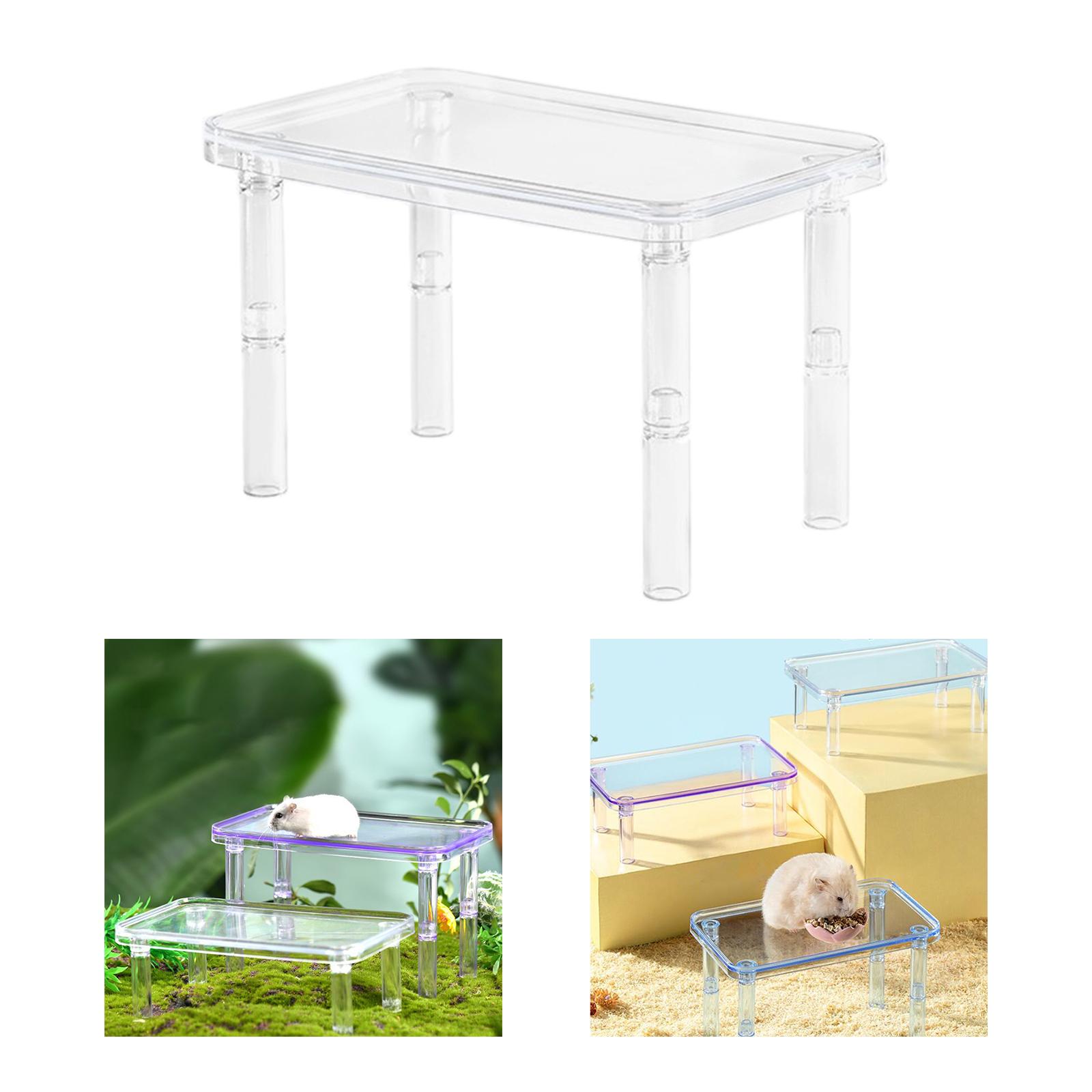 

Hamster Platform Table Portable Small Animals Platform Habitat Decor for Parrot Squirrel Gerbil Mouse Climbing Exercise Toys чистий