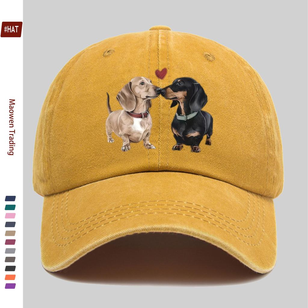 Gorra de Béisbol Estampada con Patrón de Corazón y Perro con Lindo Diseño de Mascota Sombrero para el Sol Cómodo y Ligero Correa Ajustable Fashio