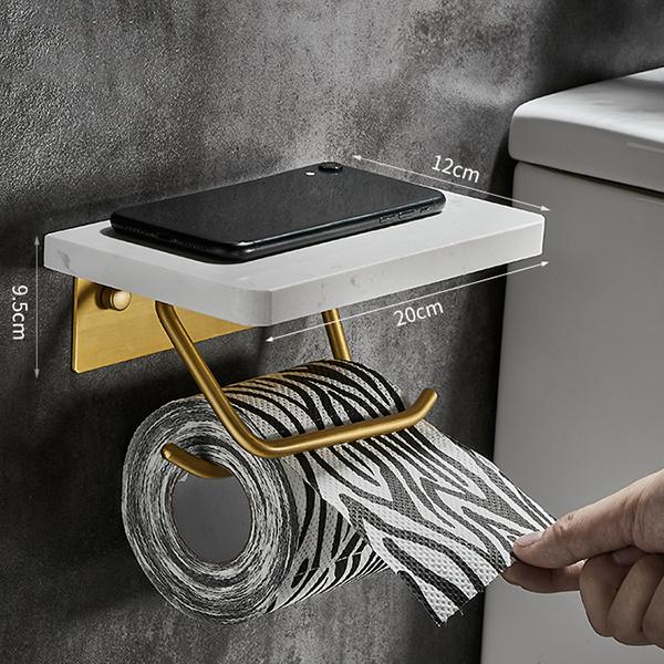 Kein Bohren Marmor Toilettenpapierhalter Papierhandtuchhalter Toilettenpapierhalter für Badezimmerwand Badezimmer WC Papier Taschentuchspender