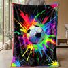 Soccer Ball Splash Art 11 Theme Blanket Lightweight Warm Flannel Blanket Decorative Throw Blanket for Home Decoration