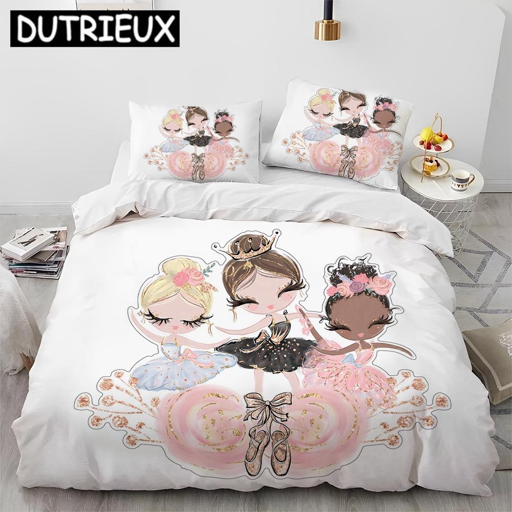 Comforter Charming Queen Size Cartoon Bedding Set - Ballet Girl Ballerina Theme Comforter & S Included
