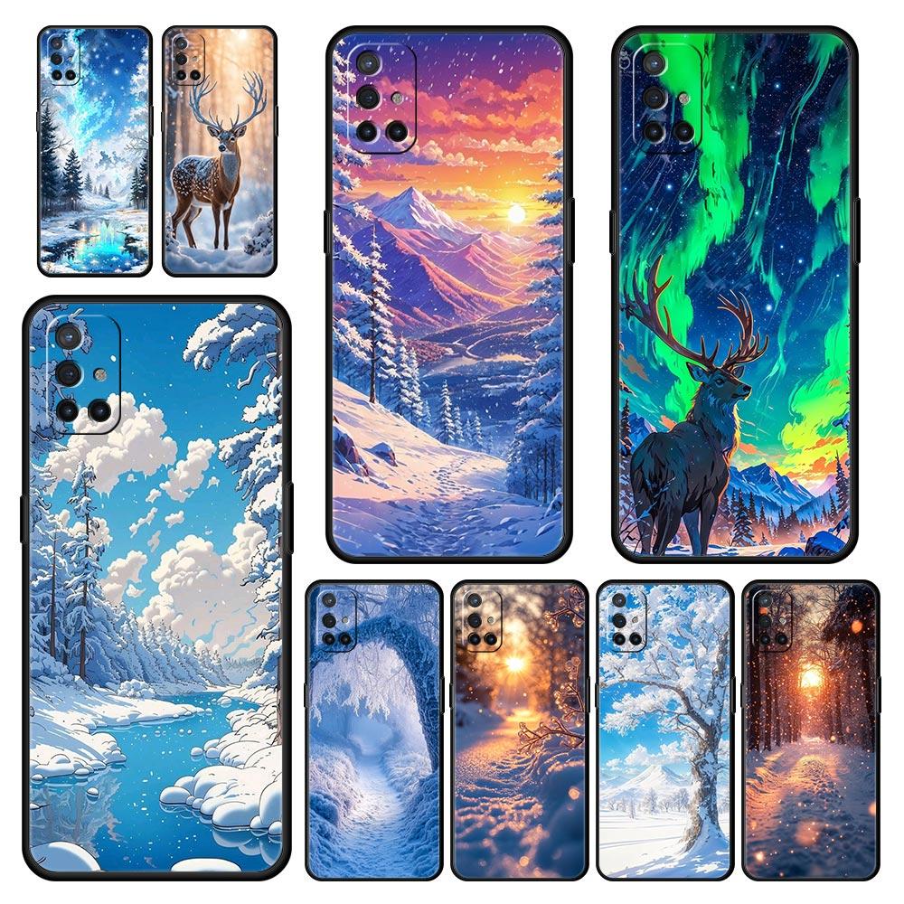 Landscape Winter Light Snow Case For OnePlus 13 12 11 10 9 8 7T Pro 13R 12R 10R 9RT 8T Nord N200 N30 2T CE 2 3 5G Lite Cover