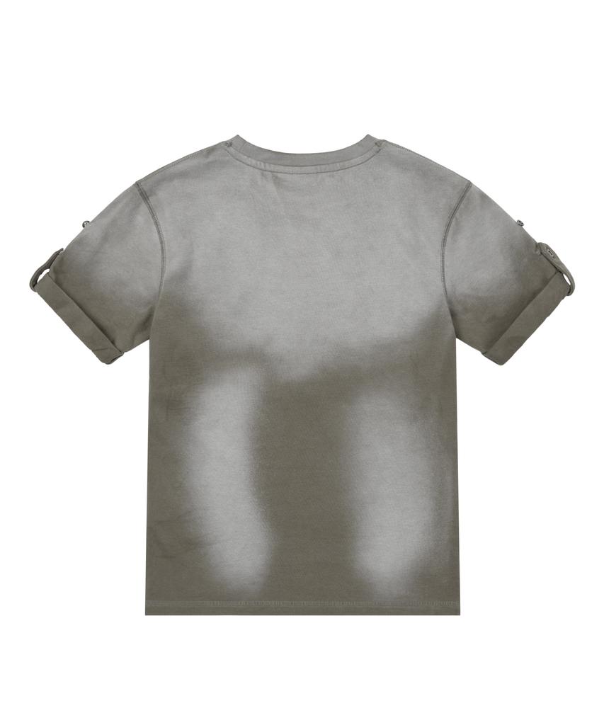 AAKAM Dirty Mist Roll-Up Half Top (Khaki)