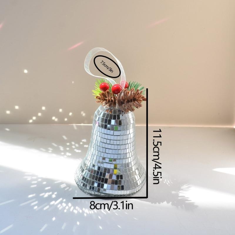 Sparkling Glass Discos Bauble Christmas Tree Hangings Charm Ornament Easy to Hanging Festival Home Decoration Supplies