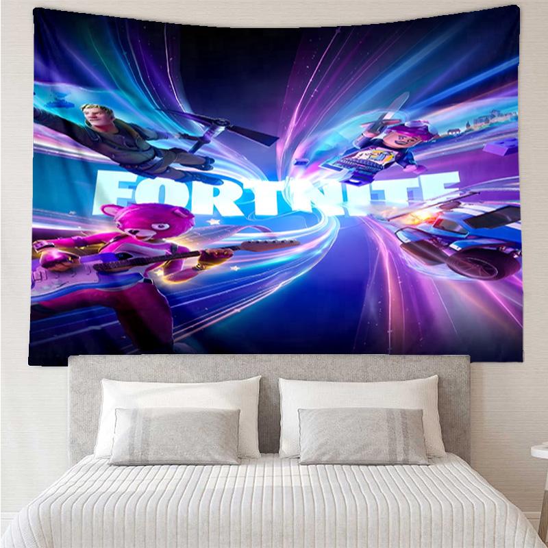 F-Fortnite game Tapestry for Bedroom Aesthetic Classroom Tapestries Wall Hanging for Living Room Dorm Office,Ideal Creative Gift