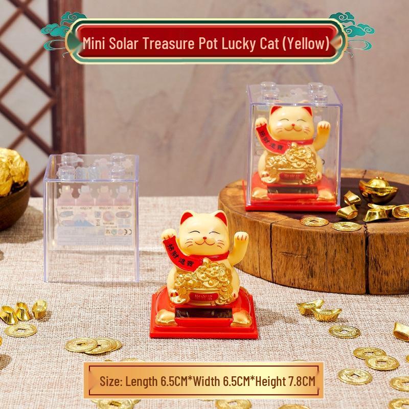 JINGRUIXIANG Мини Солнечный Машущий Счастливый Кот