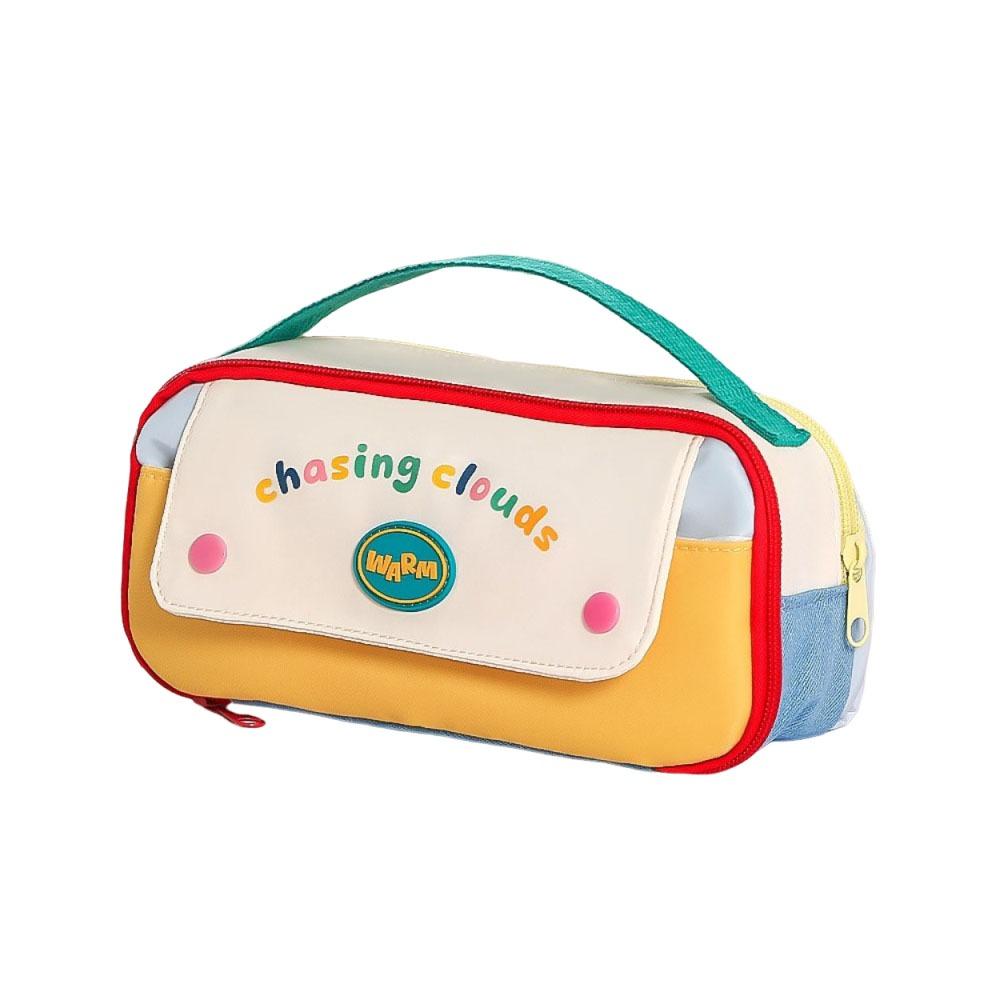 Dopamine Color Contrast Color Pen Bag Large Capacity Student Stationery Bag School Supplies