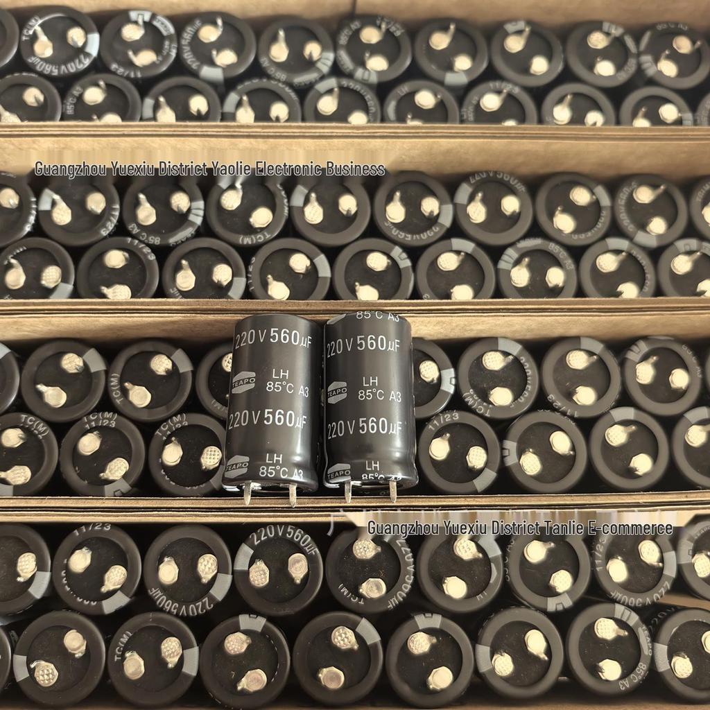 TEAPO Durable 220V 560uF 22×40mm Aluminum Electrolytic Capacitor for Filtering