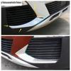 Car Front Fog Lights Lamps Eyebrow Stripes Cover Trim For Peugeot 3008 5008 GT 2017 -  ABS Chrome / Carbon Fiber Accessories