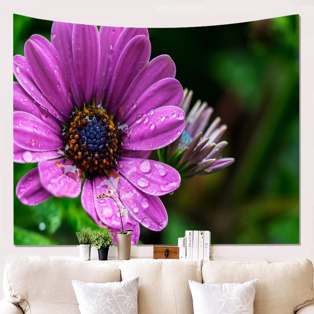 Flowers Tapestry 3d Colorful Plant Printing Background Painting Cloth Wall Fresh Vibrant Living Rooms Decoration Blanket