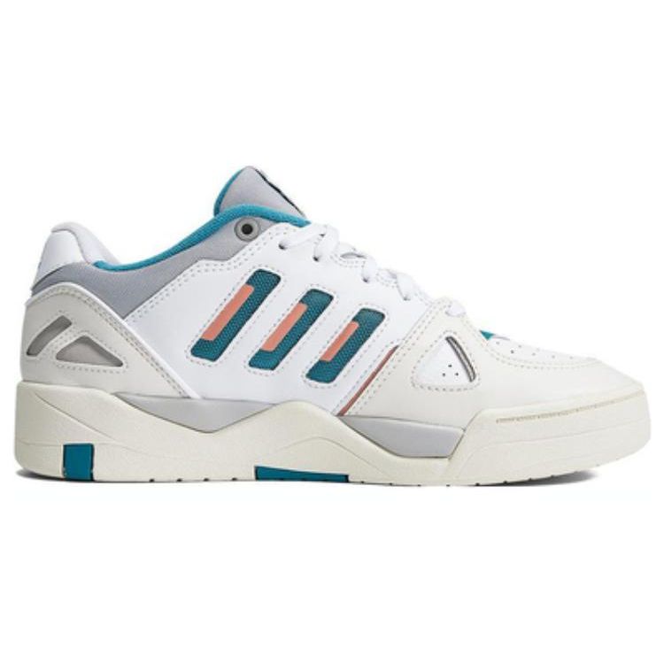 adidas Midcity Low Wygodne Wszechstronne Skórzane Syntetyczne Antypoślizgowe Odporne na Ścieranie Lekkie Niskie Buty do Koszykówki Trampki Unisex Białe ID5403