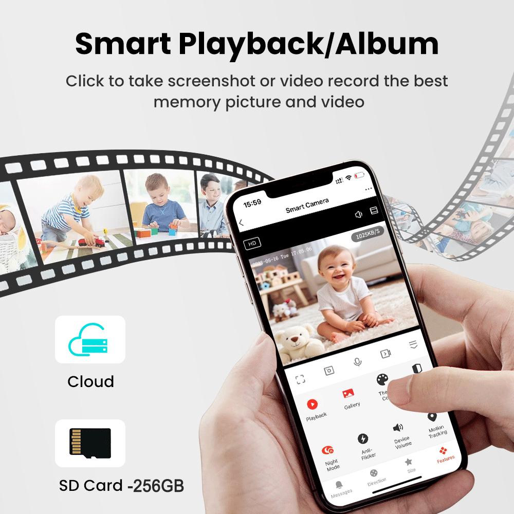4MP Tuya Smart Mini WiFi Indoor Wireless Security Camera Two Way Talk Home Baby Monitor PIR Auto Tracking Surveillance