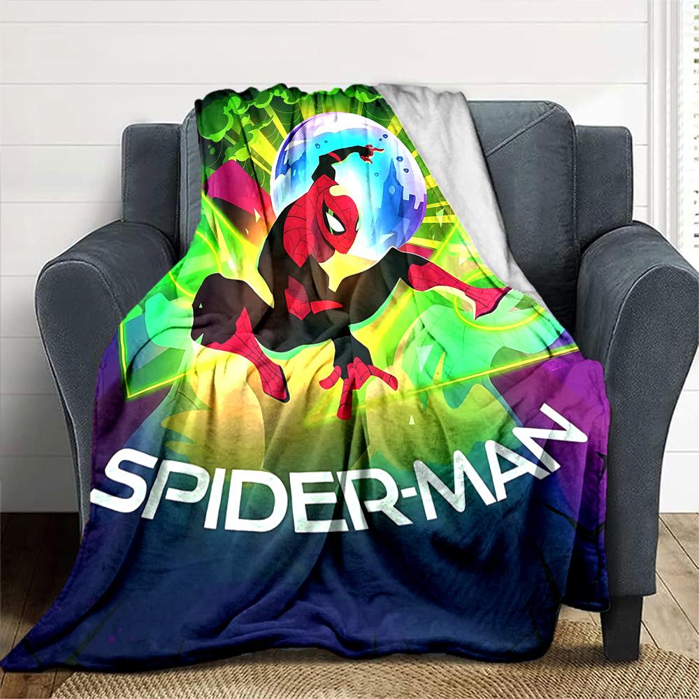 Spiderman Wonder Flannel Blanket Super Soft Warm Cozy Blanket For Sofa Bed Office Travel Allseason Home Decor Gift