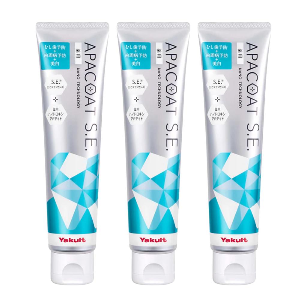 Yakult Toothpaste APACOAT SE 120g Set of 3 Medicated Periodontal Disease Whitening Toothpaste Cavities Bad Breath Prevention APACOAT