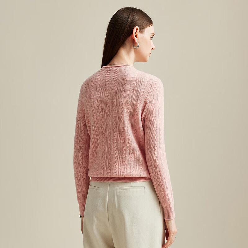 Zhaojun Women's Cable Knit Mock Neck Cashmere Sweater