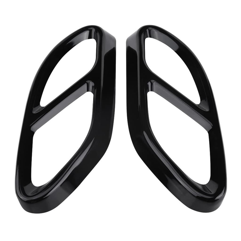 Set of 2 Black Exhaust Pipe Cover Trims for GLC C C207 Coupe Mercedes-Benz E-Class 2014-2017 (Black)