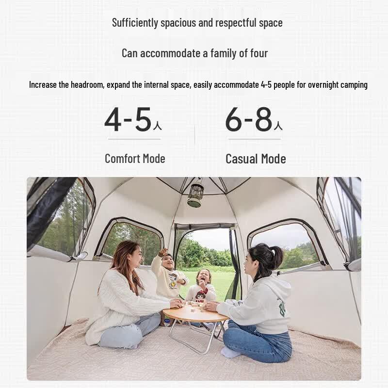Series Clear Hexagonal Automatic Pop-up Camping Tent