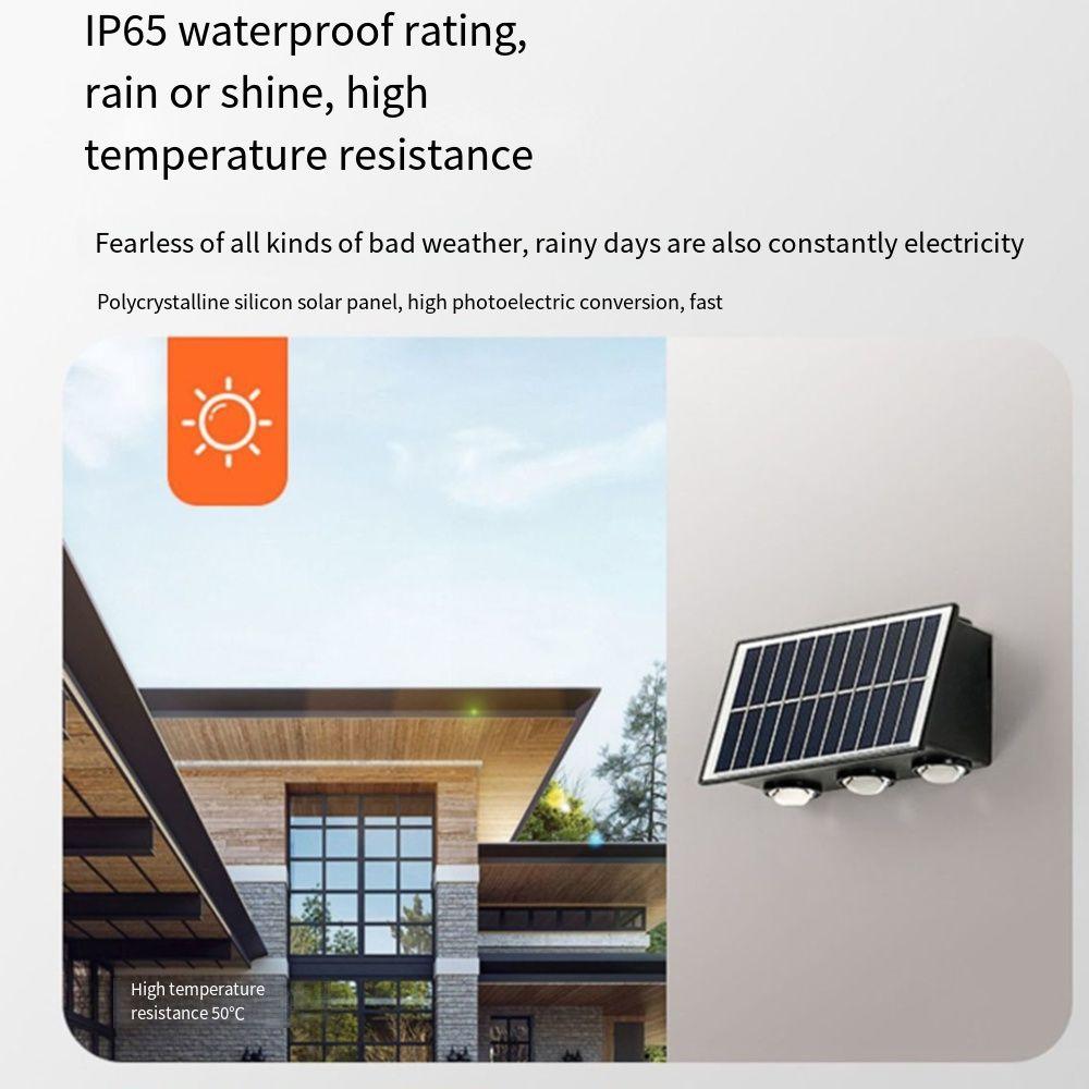 Warm/White/RGB Lights Solar Wall Lamp IP65 Waterproof Automatic Outdoor Lighting  Courtyard