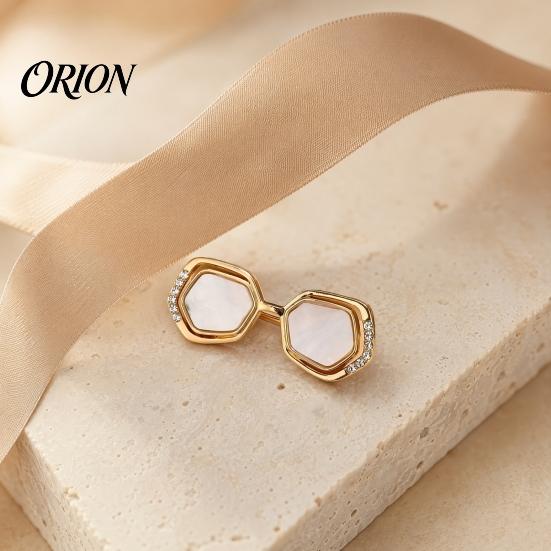 Alloy Glasses Holder Mini Shape Brooch, Lapel Pins, Decorative Brooch Pin, Secure Accessory Versatile Clothing Accessories for Shirts Scarves Bags And