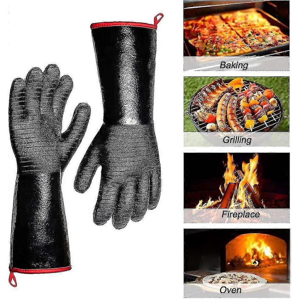 932f Extreme Heat Resistant Gloves For Grill Bbq, Waterproof Long Sleeve Pit Grill Gloves For Fryer, Baking, Oven,smoker,fireproof, Oil Resistant Neop