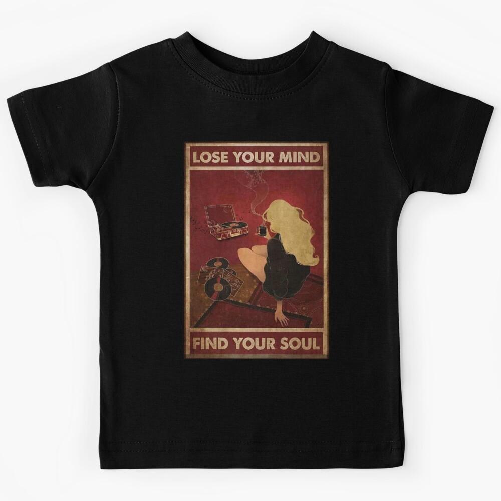 Red Vintage Lose Your Mind Find Your Soul Kids T-Shirt 120