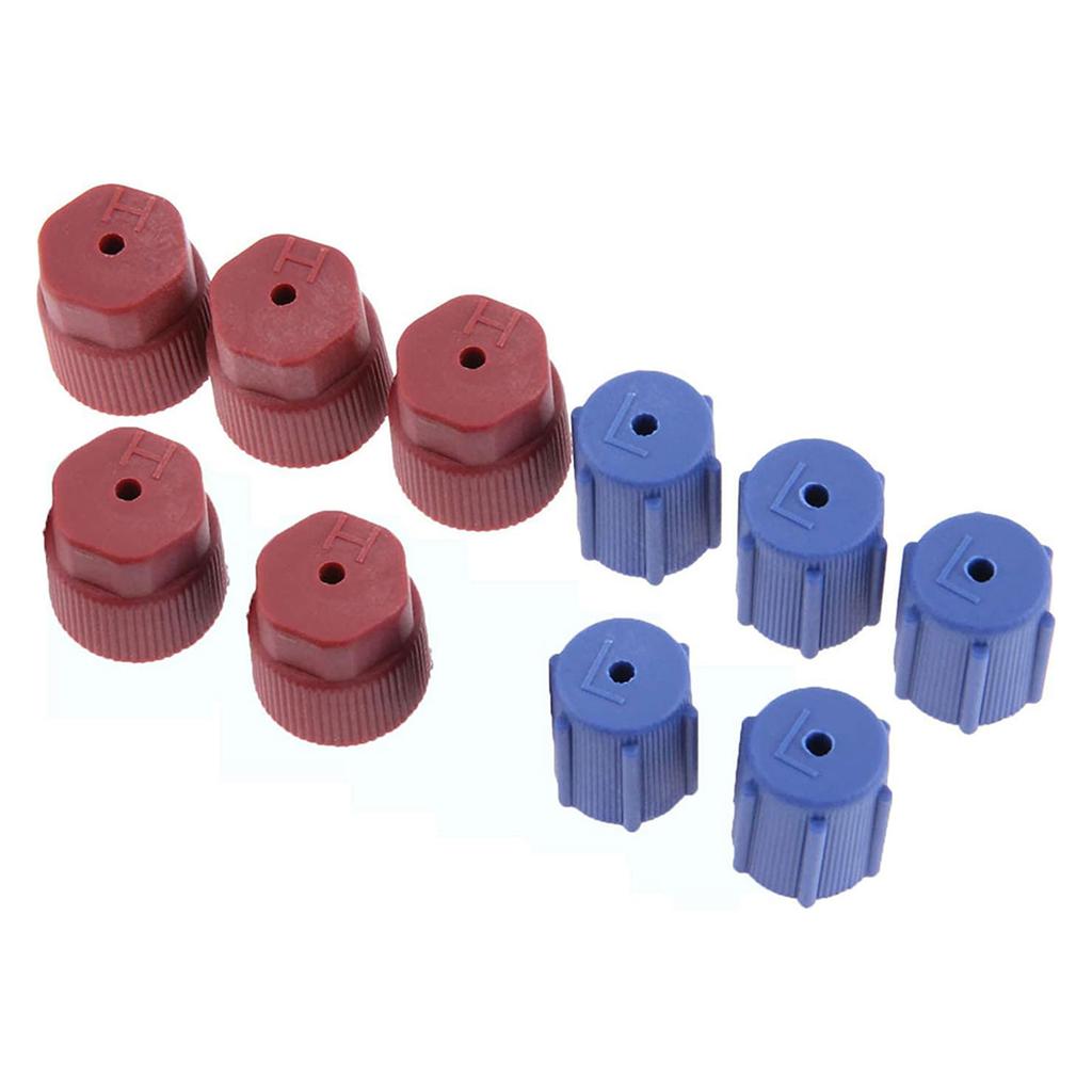 10Pcs R134a Air Conditioning Service Caps High and Low Side Charging Port Protections Seals 13mm & 16mm Car Maintenance