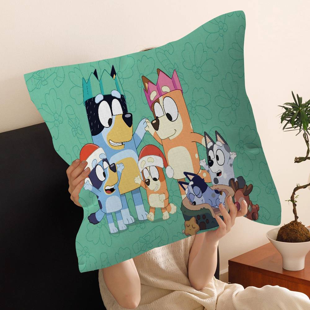 Süß-B-B-Blueys-S Cartoon Kissen Kissenbezug Kissenhülle Wohnzimmer Sofa Heimdekoration Personalisiert