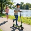 Dětská elektrická koloběžka Věk 8-12 let, Dojezd 16 km, Max. rychlost 16 km/h, 6,5" Ultra lehká elektrická koloběžka pro děti s barevným okolním osvětlením - Zelená