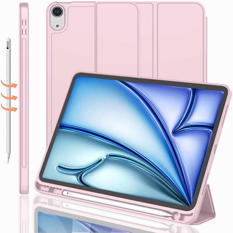iPad Air 11-inch 4/5 Tri-Fold Protective Case with Pencil Slot TPU Soft Case Model Xst-010