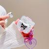 Apple Bluetooth Headset Cover Is Suitable For Airpodspro1/2 Generation Female 3 With Transparent Love Purple Little Devil Cute